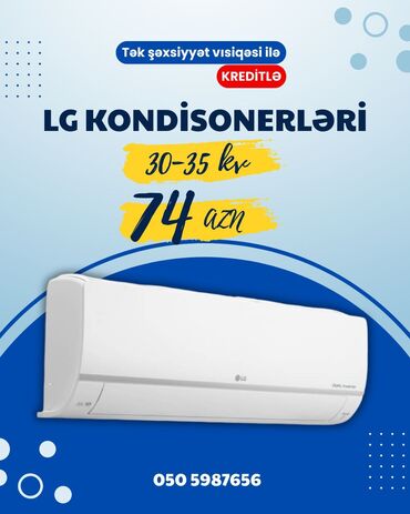 ayfon es: Kondisioner LG, Yeni, 30-35 kv. m, Split sistem, Kredit var