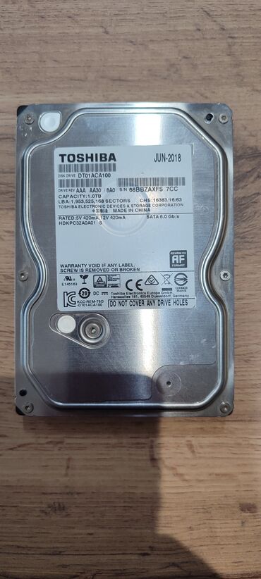 жесткие диски hdd со встроенным кардридером: Накопитель, Б/у, Toshiba, HDD, 1 ТБ, 3.5", Для ПК