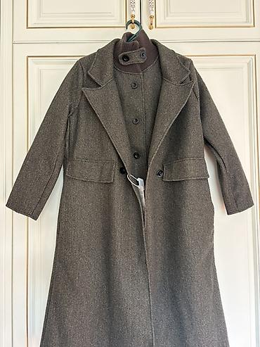 жилетка женская: Пальто, Классика, Зима, Овечья шерсть, По колено, Двубортная модель, XS, S — 3