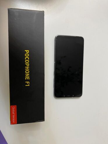 pocophone f1: Poco Pocophone F1, Б/у, 64 ГБ, цвет - Черный, 2 SIM