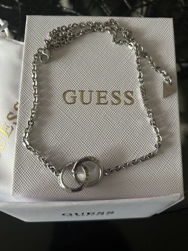 srebrni prsten: Guess ogrlica
