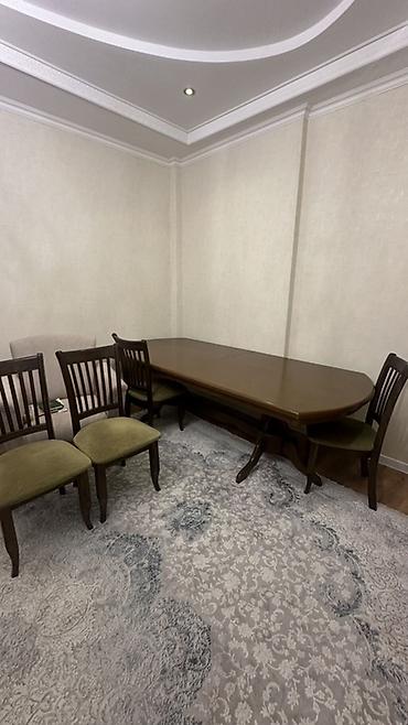 study table: Стол и стул для зала, Б/у, цвет - Коричневый — 2