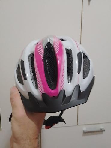 Oprema za bicikliste: Biciklistička kaciga S/M 54-59 – bela sa pink detaljima - Tip — 6