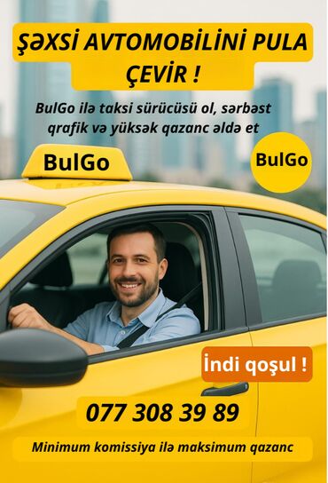Taksi sürücüləri: Taksi sürücüsü tələb olunur, Gündəlik ödəniş