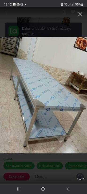 Gözəllik və estetika avadanlığı: Nerjaveyka Masalarin ve Restoran Avadanliqlarin Hazirlanmasi, Her