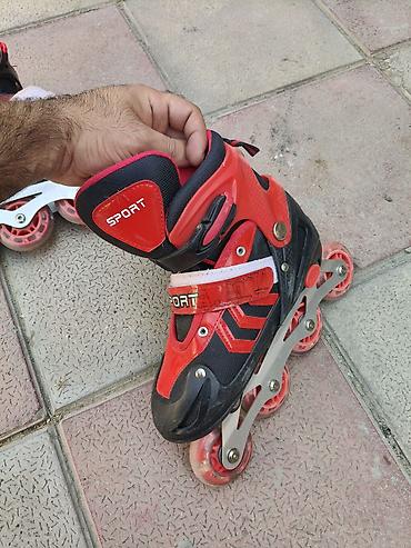 Roliklər: Uşaq üçün inline konkiseti (roller skates) - Rəng: qırmızı/qara - 4 — 3