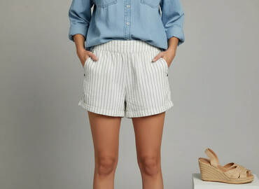krótkie spodenki off white: Object, Shorts for women, size M