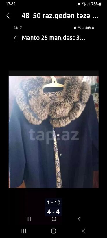 Kurtkalar: Təzə 48 raz şuba 300 man.Dəri pencək S raz.25 man.zərli biserli — 4