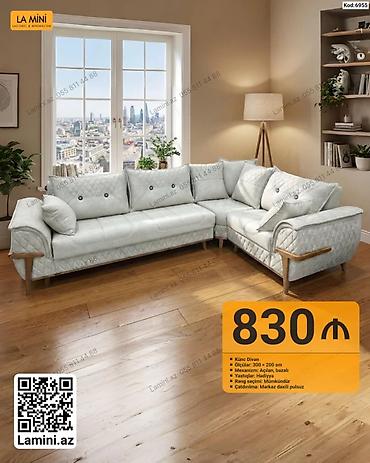 kunc divan: LA MINI – Künc Divan - Ölçülər: 300 × 200 sm - Mexanizm: Açılan — 1