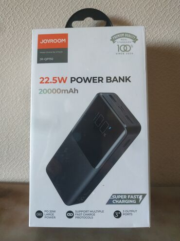 Portativ enerji yükləyicilər: -Powerbank Joyroom 20000 mAh -Kompakt və erqonomik dizayn -Şarj