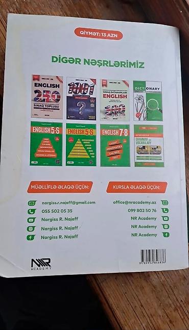 Kitablar və jurnallar: Məhsul: “İngilis Dili – Grammar & Vocabulary” (Nərgiz R. Nəcəf, NR — 2