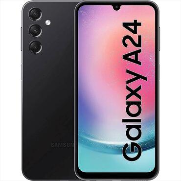 Samsung: Samsung Galaxy A24 4G, 128 GB, rəng - Qara, Düyməli, Barmaq izi, Face ID