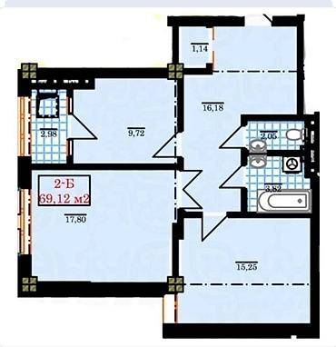 Продажа квартир: 2 комнаты, 69 м², Элитка, 12 этаж, Евроремонт — 3