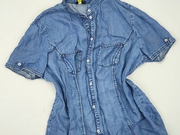 błękitna bluzki: Koszula Damska, 3XL, stan - Bardzo dobry