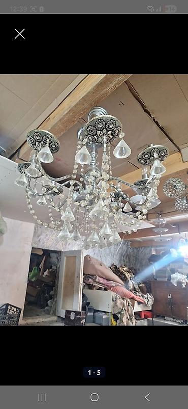 lüstur altı: Çılçıraq, 4 lampa, Metal — 1
