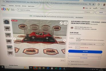 Avtomobil modelləri: Alfa Romeo, 1967 il, 1:24, Dəmir, Ödənişli çatdırılma — 17