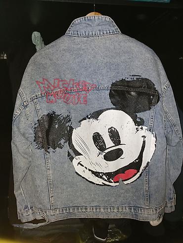 hind geyimi: Mickey Mouse temalı cins gödəkçə - Material: klassik açıq mavi denim — 3