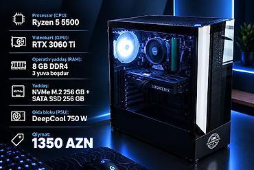 blok pitania: Gaming masaüstü PC - Prosessor (CPU): AMD Ryzen 5 5500 - Videokart — 1