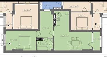 Продажа квартир: 2 комнаты, 58 м², Технопарк 2 этаж, ПСО (под самоотделку) — 3