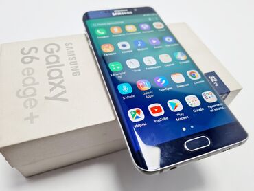 samsung s6: Samsung Galaxy S6 Edge Plus, Б/у, 128 ГБ, цвет - Синий, 2 SIM