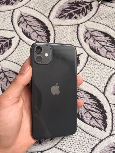Apple iPhone: IPhone 11, Б/у, 64 ГБ, Черный, Чехол, 76 % — 1