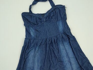 letnia niebieska sukienki damskie na ramiączka: Sukienka, L, stan - Bardzo dobry