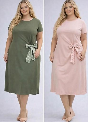 deichmann: Ženska haljina A‑kroja sa kratkim rukavima i ukrasnom mašnom sa — 1