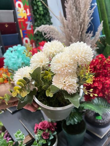 Süni güllər: Dəbli dekorativ süni bitkilər kompozisiyası - Düzbucaqlı uzun — 8