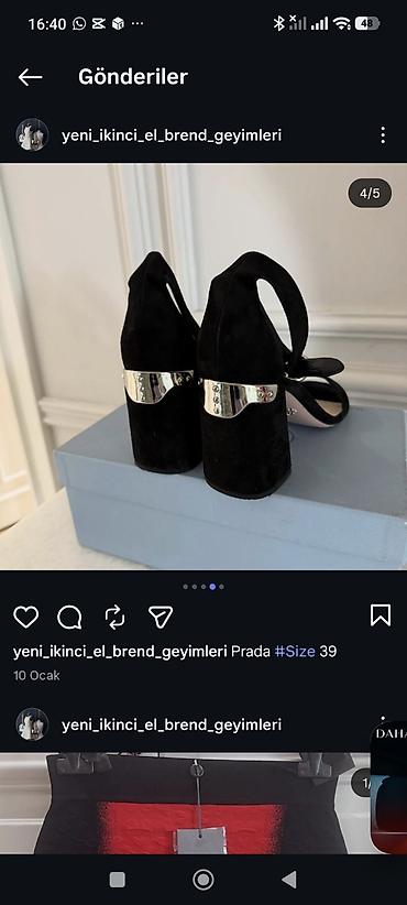 Basanoşka və səndəllər: Prada qadın sandaleti - Rəng: qara - Material: zərif süet üst hissə — 4