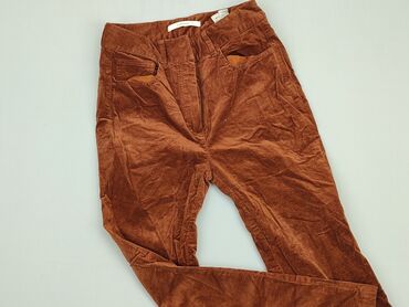 brązowa satynowe spódnice: Material trousers, S (EU 36), condition - Very good