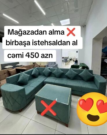 продать старую мебель в баку: Угловой диван, Новый, Нераскладной, Без подьемного механизма, Ткань, Бесплатная доставка в черте города