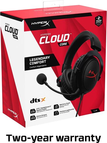 headset: HyperX Cloud Core - Gaming Headset Yeni: Bagli Qutuda Frekans: 15Hz -