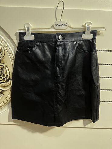 женские спортивные костюмы на флисе: Мини Юбка, H&M, Кожа, XS