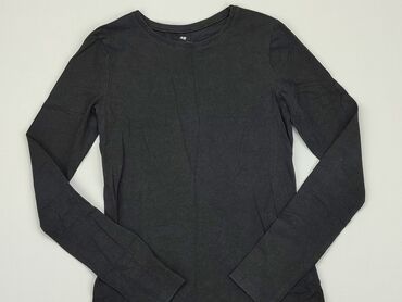 czarna bluzka cekinowa: Bluzka, H&M, 12 lat, 146-152 cm, stan - Bardzo dobry