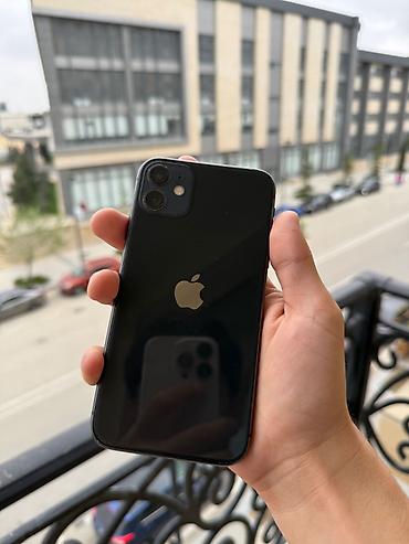 electronics iphone: IPhone 11, 128 GB, Qara, Face ID, Simsiz şarj — 2