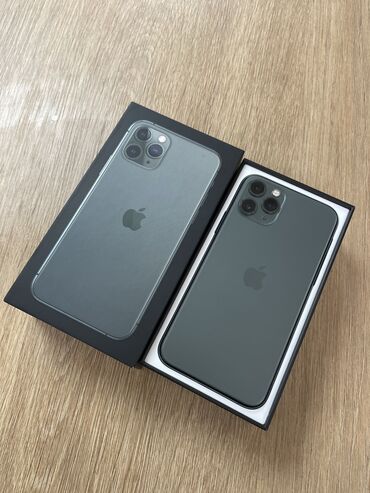 Apple iPhone: IPhone 11 Pro, Б/у, 64 ГБ, Alpine Green, Защитное стекло, Чехол, Коробка, 72 %