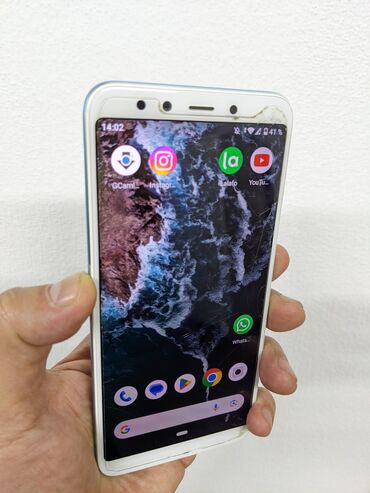 смартфон lenovo a916: Xiaomi, Mi A2, Б/у, 64 ГБ, цвет - Голубой, 2 SIM