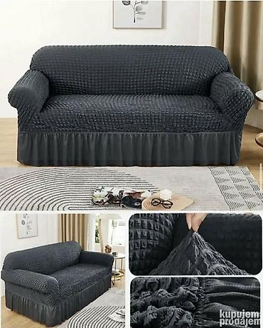 Prekrivači za nameštaj: Set rastegljivih navlaka sa karnerima – trosed, dvosed i fotelja — 5