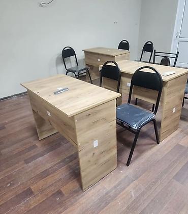 stullar: Tədris/iş mühiti üçün kompakt masa və stul dəsti - Material: ağac — 1