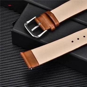 Dodaci za satove: REMZEIM kožna narukvica za sat - 20mm - Braon - Elegantna REMZEIM — 13