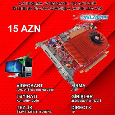 Videokartlar: Videokart AMD GeForce 210, < 4 GB, İşlənmiş