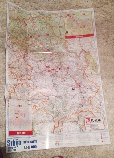 Knjige i stripovi: Auto karta Srbije. Auto karta Srbije Lukoil. 1:840000, uvećani Novi — 7