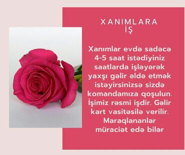 Etrafli melumat isteyen xanimlar buyurun