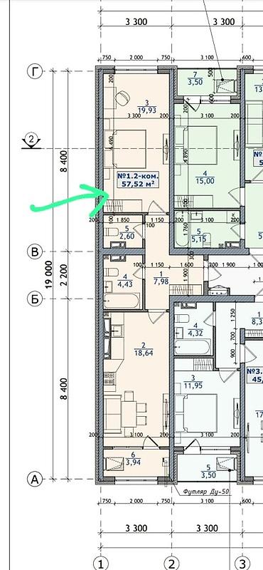 уланит: 2 комнаты, 57 м², Улан мкр 11 этаж — 4