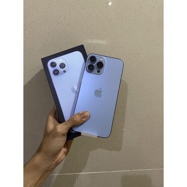 iphone 13 pro max bishkek: IPhone 13 Pro Max, Колдонулган, 128 ГБ, Көгүлтүр, Кабель, Каптама, Заряддоочу түзүлүш, 86 %