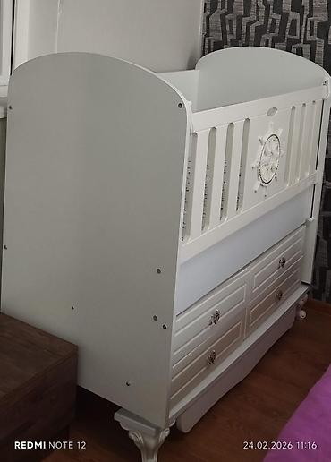 ucuz vitrin: Uşaq beşiyi – “dənizçi” dizaynı - Rəng: ağ - Material: MDF/LDSP — 3