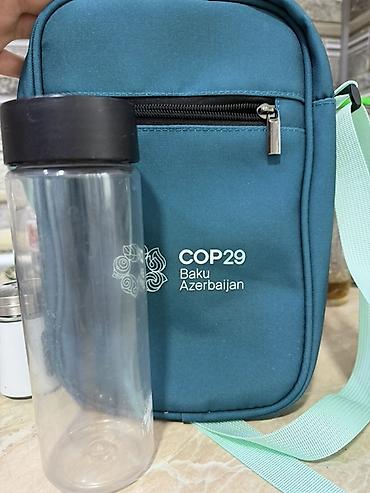 brend canta: COP29 Baku Azerbaijan yazılı çiyin çantası - Rəng: tünd mavi-göy — 5