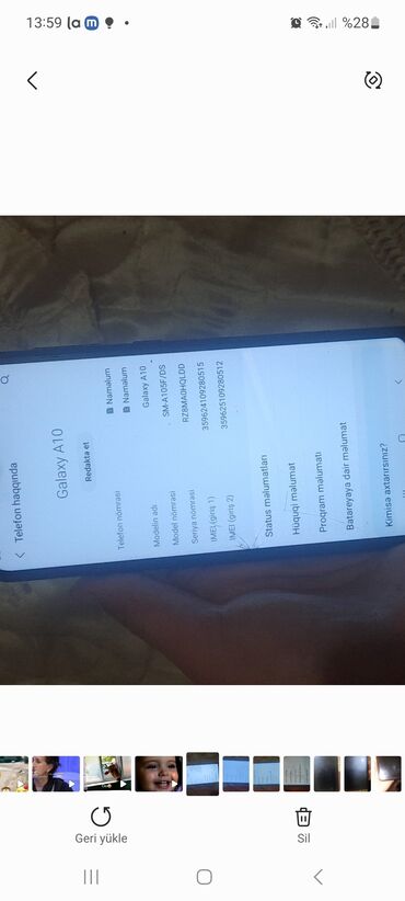 samsung 6312: Samsung Galaxy A10, цвет - Черный, Отпечаток пальца