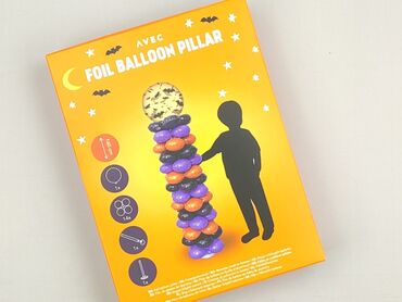 Zestaw do stworzenia kolumny z balonów foliowych na Halloween. Zawiera