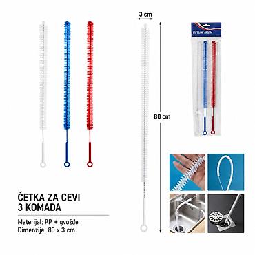 KMT četka za cevi 2406499 Opis: Praktičan set četki za čišćenje cevi